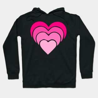 heart shape pink love Hoodie